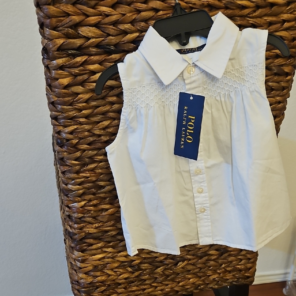 Ralph Lauren Cream Sleeveless Top